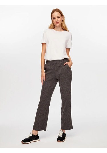 Faik Sönmez Kaşkorse Örme Wide Leg Fit Kadın Eşofman Altı W26esa001 Antrasit