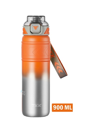 Tkk 900 Ml Çelik Termos Çift Kullanım Pipetli/rahat İçim -12/24 Sıcak-soğuk- Yalıtım -tkk2025new900ml Turuncu