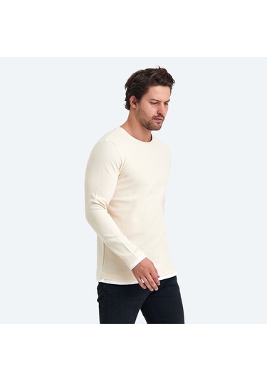 The Crow BRUCE WILLIS Erkek  Ekru Sweatshirt