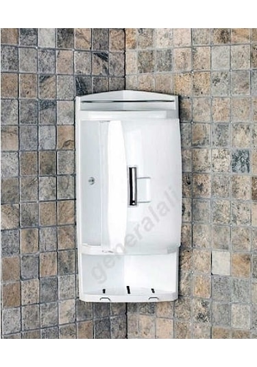 Primanova Banyo Köşe Rafı Kapaklı Şeffaf S05 Çok Renkli