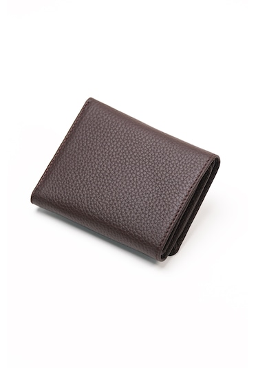 Ancora Leather Hakiki Deri Gizli Mıknatıslı Ünisex Cüzdan-46200 Kahve