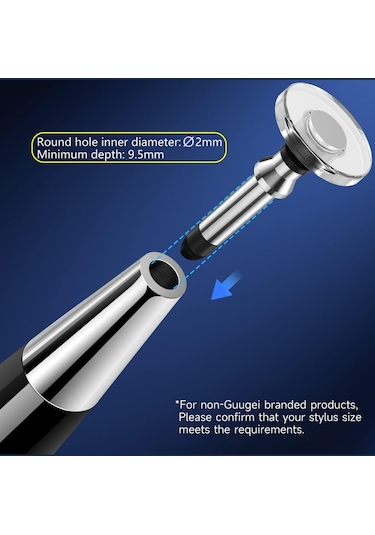 Dokunmatik Kalem Silikon Disk Uç Fuchsia Stylus Pen Silikon Disc Tip