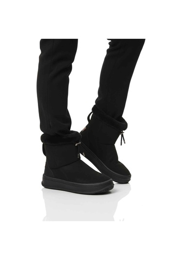 Aspor Siyah Kürklü Kadın Düz Bot Çok Renkli