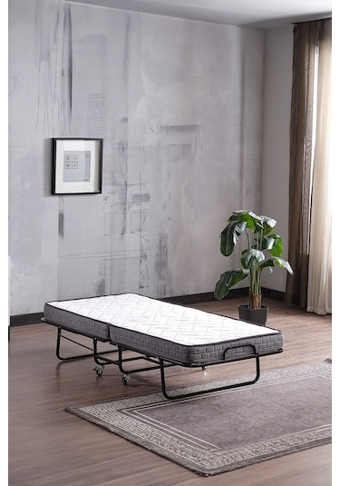 Aksviva Miranda Tek Kişilik Katlanır Somya Ek Yatak Siyah