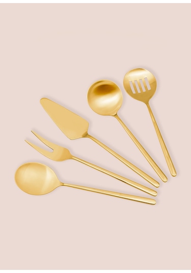 The Mia Giallo Servis Seti Gold 5 Parça Gold