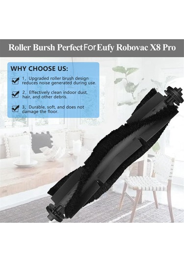 Synodicmonth Eufy X8 Pro Yedek Parçaları, Ana Yan Fırça Hepa Filtreleri, Paspas Pedleri, Robot Süpürge Aksesuarları