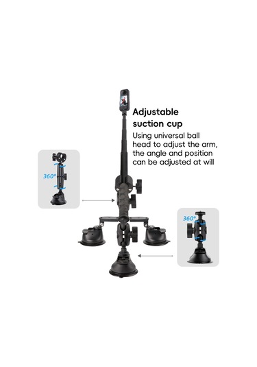 Tek Bacaklı Araba Vantuz Dağı Yengeç Kelepçeleri Siyah Diğer