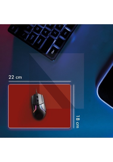 MP05 - 22x18 Small Kırmızı Gaming Mousepad Ev, Ofis, Oyun