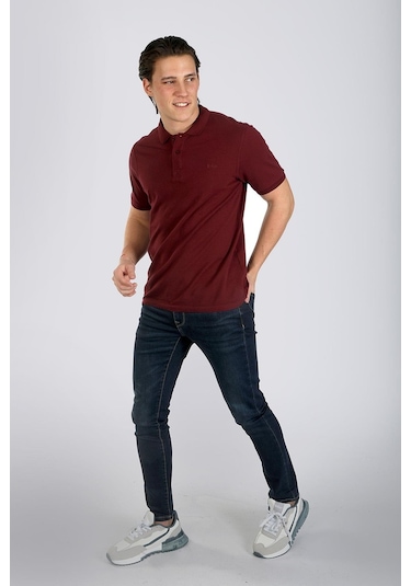 Lee Cooper Twıns 1 Erkek Pike Polo Yaka T-Shırt Mürdüm-17950-Mürdüm