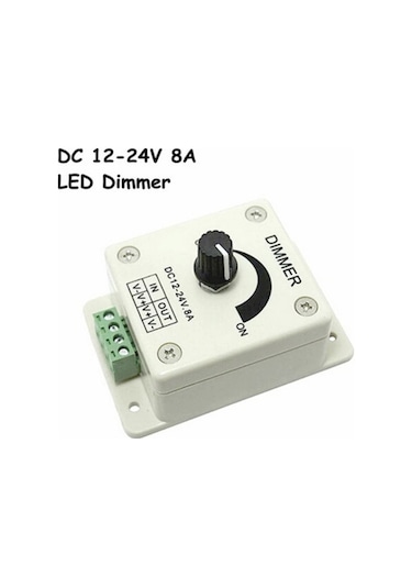 12-24 Volt Manuel Led Dimmer 8 Amper Şerit Led Dimmer