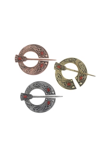 Suntek El Işi Yarım Daire İskandinav Ortaçağ Viking Pimi Broş Antik Pirinç Çok Renkli