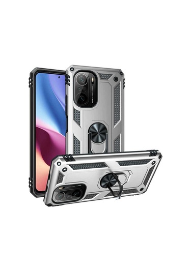 Xiaomi Mi 11i Kılıf Zore Vega Kapak Gri