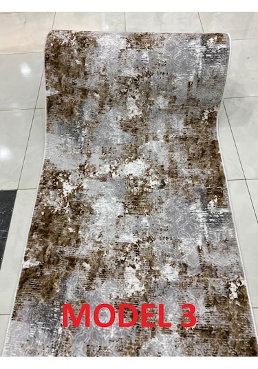 Dinarsu Halı Embos 8 Model Kaymaz Jel Taban Koridor Kesme Yoll...