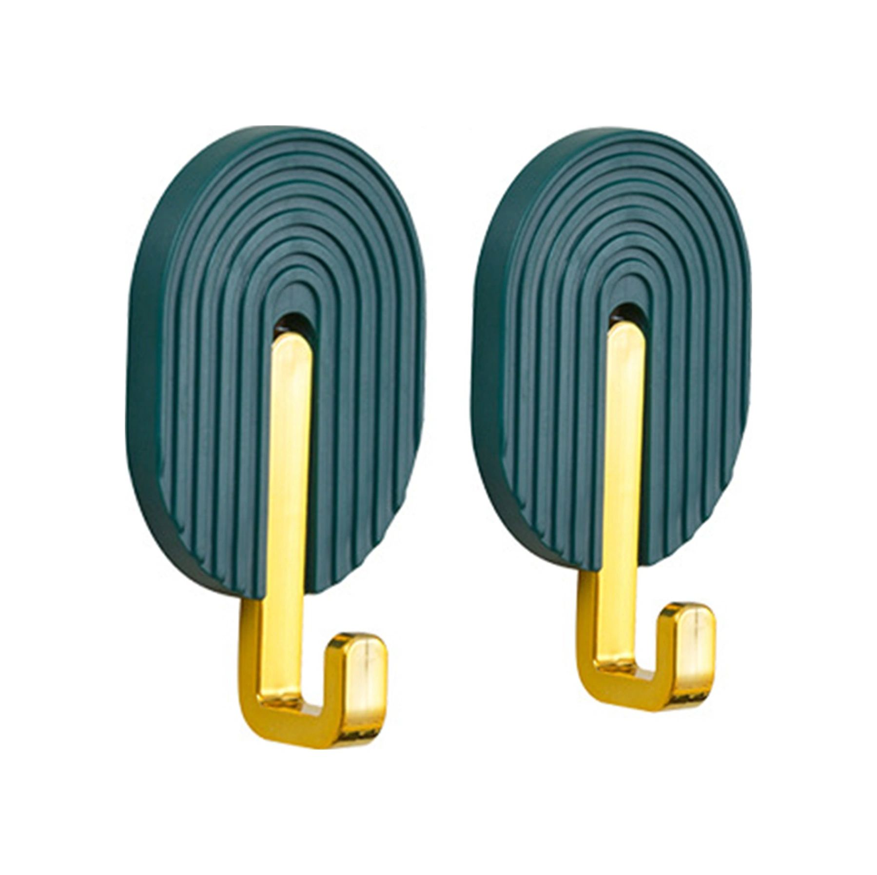 Fosenze Yeşil Yeşimli 2'li Abs Süper Yapışkan Kanca - Delme Yok Kurulum, Banyo/ Mutfak/ Kapı Arkasında, Havlu/ Çanta/ Giysi Asma, Dayanıklı Su Geçirmez Koyu Yeşil