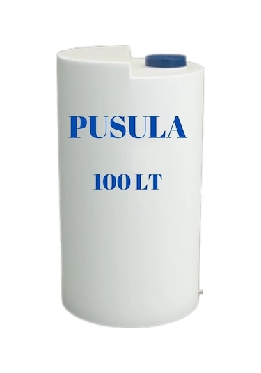 Pusula Su Depoları Polietilen 100 LT Beyaz Dikey Su Deposu / Vanalı