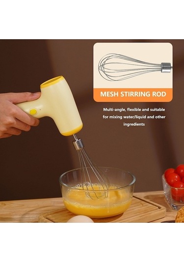 Pazly Cbtx Kablosuz Mini Mikser, Renk: Haki 5 Vites, Çift Çubuk Küçük Mutfak Aidesi Çok Renkli