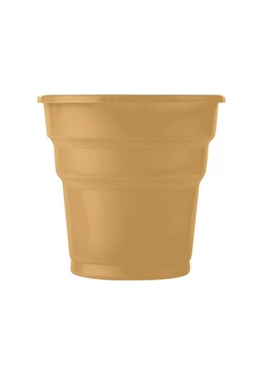 Omeyva Dayanıklı Mika Plastik Altın Sorfa Piknik Seti - 24 Kişilik Tabak Bardak Çatal Kaşık Takımı