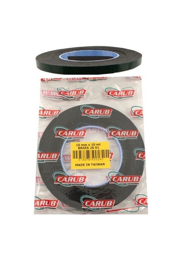 Carub 6552601 Çift Taraflı Bant Siyah 10mm*10m