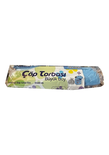 Canhome Büyük Boy Çöp Torbası 10'lu Mavi 65 x 80 CM