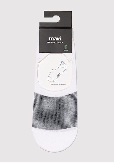 Mavi - Beyaz Babet Çorap 0911399-620 Beyaz