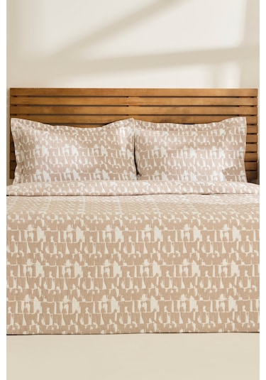 Kaşmir Home Breeze Çift Kişilik Yatak Örtüsü Takımı Bej Bej