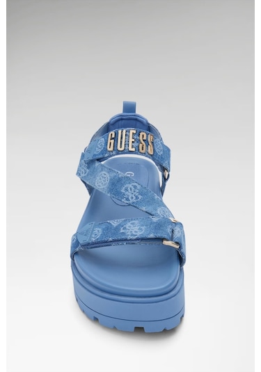 Guess Fetta Kadın Denim Sandalet Fljfttden03 Mavi