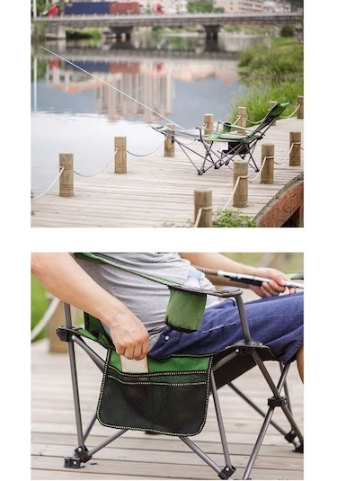 Windcamp Şezlong Tipi Katlanabilir Kamp Sandalyesi Som00006682 Haki - Gri