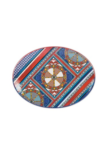 Sole Mio Oval Tabak 49 Cm X 36 Cm Çok Renkli