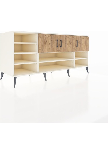 Kronos Konsol 9 Raflı 3 Kapaklı 176x59x83 Aytaşı-çam/aytaşı Çam/aytaşı