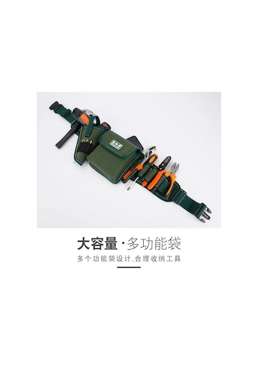 Jeehugo Askeri Yeşil Kalın Canvas Tamir Gereçleri Keti - Profesyonel Montaj Ve Bakım Çok İşlevli Araç Belti Dsf-101