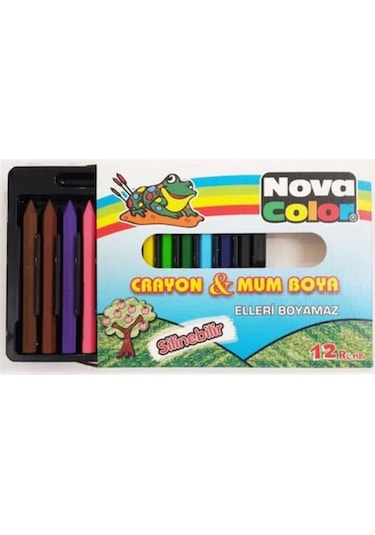 Nova Color Crayon Mum Boya 12 Renk Kısa Boy