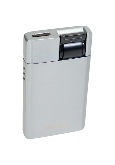 Cohiba Tek Torch Perde Alev Gümüş Metal Puro Çakmağı - Tr9629