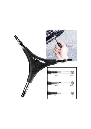 Homyl 3 Yollu 4/5/6mm Bisiklet Altıgen Anahtar Paslanmaz Çelik Siyah