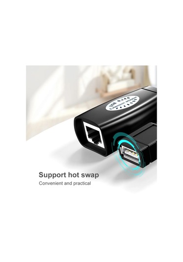 Usb Extrender, 50 Metre Rj45, Usb Uzatma Kablosu, Cat5 Cat6 Uyumlu,