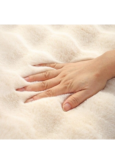 Novahub Beyaz Kalın Tavşan Peluş Kanepe 45x45cm, Yastıksız, Jms Mağaza Exclusive/ Diğer