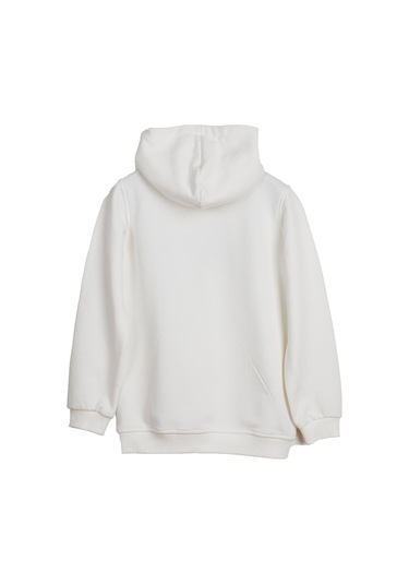 Bad Bear Mono Beyaz Çocuk Kapüşonlu Sweatshirt-Off-Whıte Çok Renkli