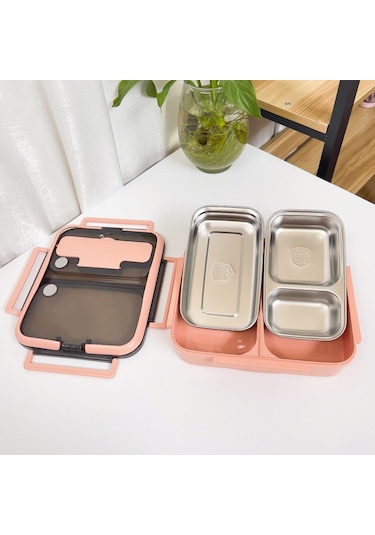 Lichen 3 Bölmeli Sızdırmaz Öğle Yemeği Kabı, Çocuklar/yetişkinler