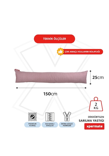 Xpermate Sarılma Yastığı, Bacak Arası Yastığı Dikdörtgen 150x25