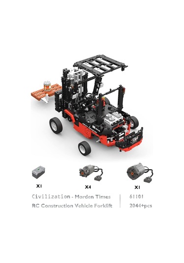 Jm Bricklayer Teknik Forklift Yapı Blokları, 2,4 Ghz Rc Uzaktan Kumandalı Parçalı Setler Çok Renkli