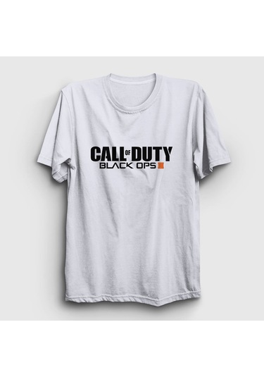 Presmono Unisex Black Ops Call Of Duty T-shirt Beyaz