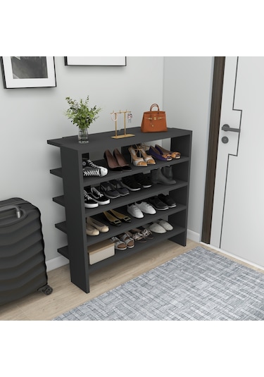 Arnetti Sargel 5 Raflı Dekoratif Ayakkabılık Antrasit