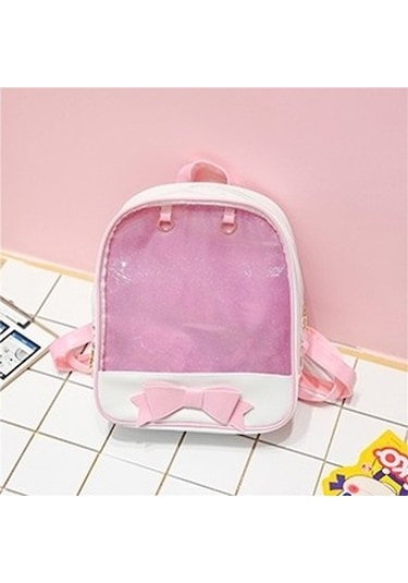 Yue Store Çocuklar Sevimli Yay Çantaları Mini Okul Çantası Mor Kıcp9r Pembe