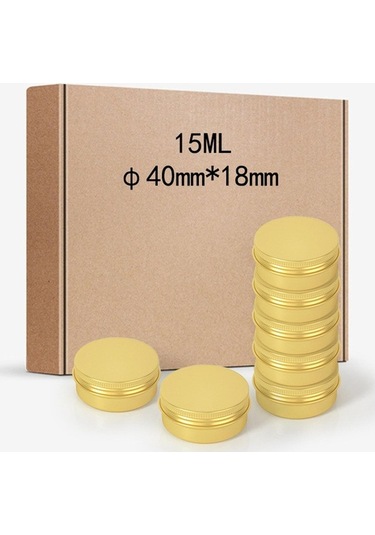 Pazly Yuvarlak Vidalı Teneke Suntek Kutular Için Dudak Boş 24x 15ml Hq Altın