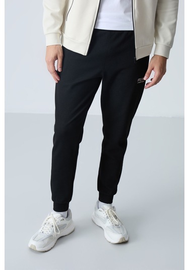 Tommy Life Hugo Bej - Siyah Jogger Erkek Eşofman Takım - 85198 Siyah - Krem Krem - Siyah