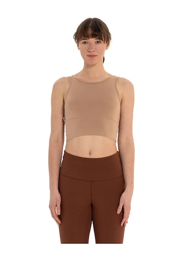 Inguz Kalın Askılı Ecovero Basic Crop Bej