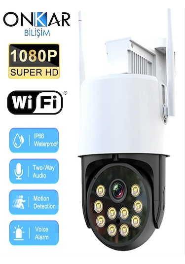 3mp Wifi Kablosuz Güvenlik Kamerası Hareketli Sesli Gece Renkli