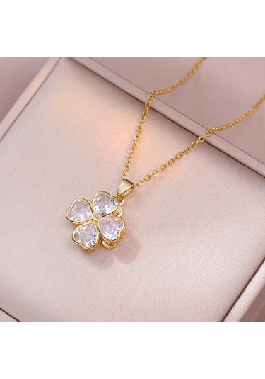 Bayan Kolye: Moda Estetiği Titanyum Çelik Kolye No.117 Çok REnkli