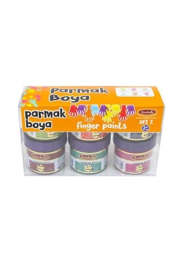 Artebella Parmak Boya 6 Lı Set 2 50 Ml Çok Renkli