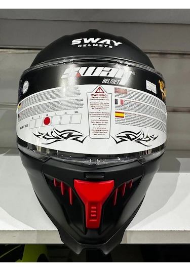 Sway Sw-865 Güneş Gözlüklü Kask Siyah Mat