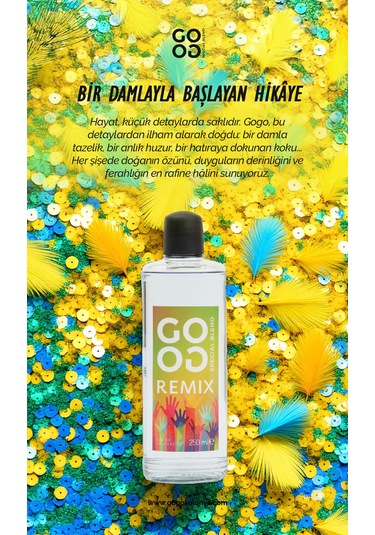Gogo Remix Kolonya 250ml Cam Şişe